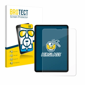Parte frontale di una confezione del prodotto con il logo del marchio BROTECT. Accanto è raffigurato il dispositivo Apple iPad