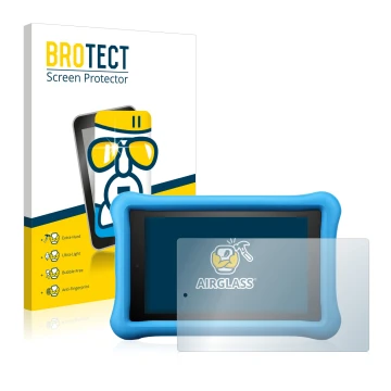 Parte frontale di una confezione del prodotto con il logo del marchio BROTECT. Accanto è raffigurato il dispositivo Amazon Fir