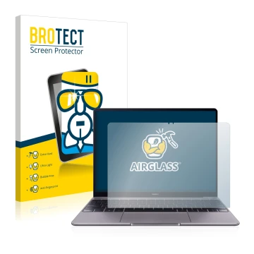 Parte frontale di una confezione del prodotto con il logo del marchio BROTECT. Accanto è raffigurato il dispositivo Huawei Mat