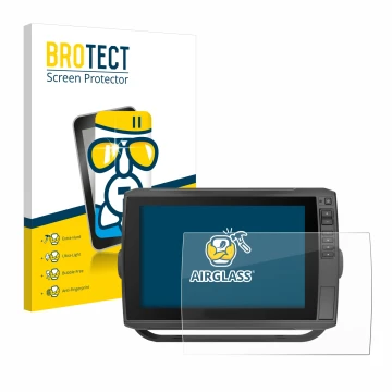 Parte frontale di una confezione del prodotto con il logo del marchio BROTECT. Accanto è raffigurato il dispositivo Garmin ECH