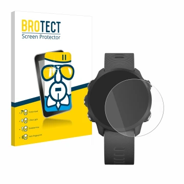 Parte frontale di una confezione del prodotto con il logo del marchio BROTECT. Accanto è raffigurato il dispositivo Garmin For