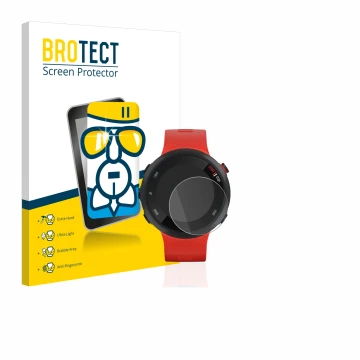 Parte frontale di una confezione del prodotto con il logo del marchio BROTECT. Accanto è raffigurato il dispositivo Garmin For