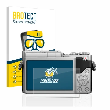 Parte frontale di una confezione del prodotto con il logo del marchio BROTECT. Accanto è raffigurato il dispositivo Panasonic 