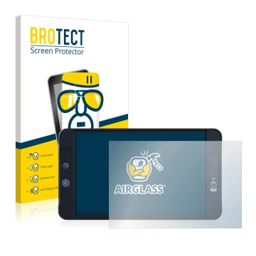 Parte frontale di una confezione del prodotto con il logo del marchio BROTECT. Accanto è raffigurato il dispositivo SmallHD 70