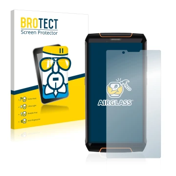 Parte frontale di una confezione del prodotto con il logo del marchio BROTECT. Accanto è raffigurato il dispositivo Cubot King