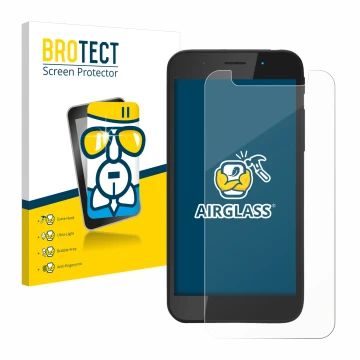 Parte frontale di una confezione del prodotto con il logo del marchio BROTECT. Accanto è raffigurato il dispositivo Shiftphone