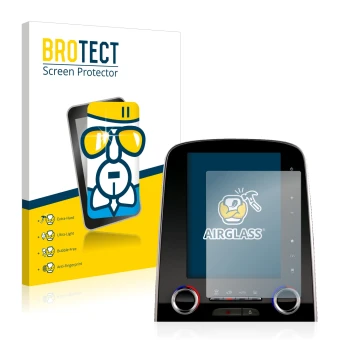 Parte frontale di una confezione del prodotto con il logo del marchio BROTECT. Accanto è raffigurato il dispositivo Renault Sc