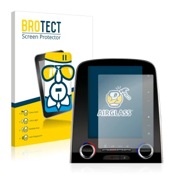 Parte frontale di una confezione del prodotto con il logo del marchio BROTECT. Accanto è raffigurato il dispositivo Renault Es