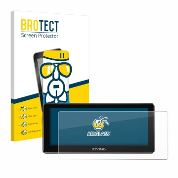 Parte frontale di una confezione del prodotto con il logo del marchio BROTECT. Accanto è raffigurato il dispositivo Joying 4G 