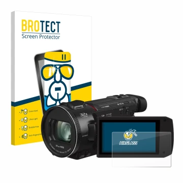 Parte frontale di una confezione del prodotto con il logo del marchio BROTECT. Accanto è raffigurato il dispositivo Panasonic 