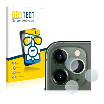 Parte frontale di una confezione del prodotto con il logo del marchio BROTECT. Accanto è raffigurato il dispositivo Apple iPho