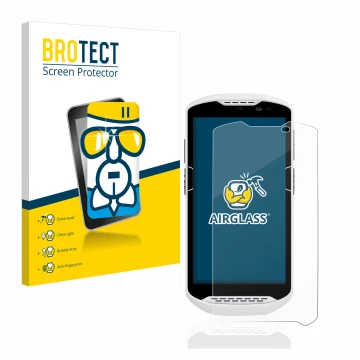 Parte frontale di una confezione del prodotto con il logo del marchio BROTECT. Accanto è raffigurato il dispositivo Zebra TC57