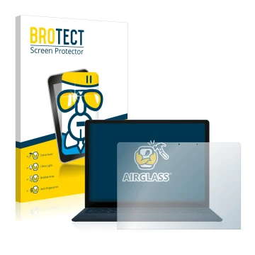 Parte frontale di una confezione del prodotto con il logo del marchio BROTECT. Accanto è raffigurato il dispositivo Microsoft 