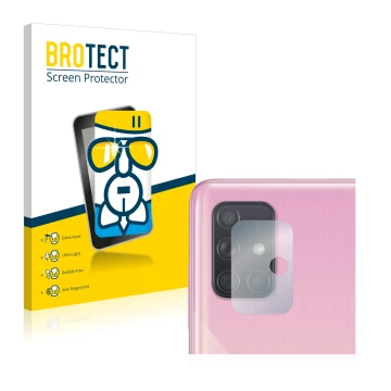 Parte frontale di una confezione del prodotto con il logo del marchio BROTECT. Accanto è raffigurato il dispositivo Samsung Ga