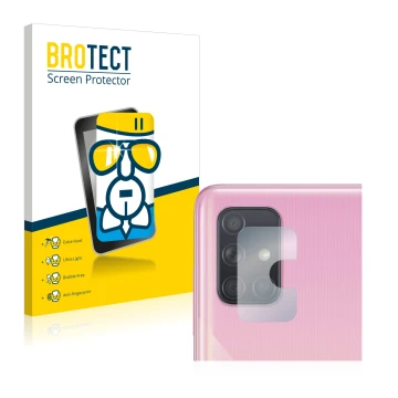 Parte frontale di una confezione del prodotto con il logo del marchio BROTECT. Accanto è raffigurato il dispositivo Samsung Ga