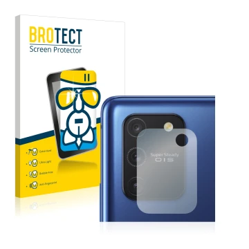 Parte frontale di una confezione del prodotto con il logo del marchio BROTECT. Accanto è raffigurato il dispositivo Samsung Ga