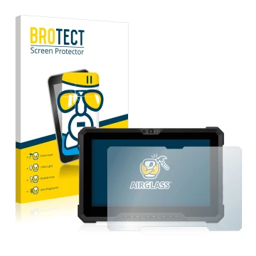 Parte frontale di una confezione del prodotto con il logo del marchio BROTECT. Accanto è raffigurato il dispositivo Dell Latit