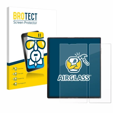 Parte frontale di una confezione del prodotto con il logo del marchio BROTECT. Accanto è raffigurato il dispositivo Huawei Mat