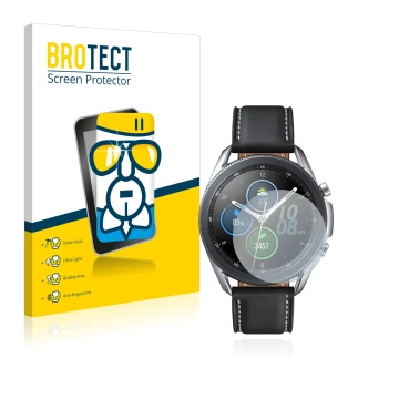 Parte frontale di una confezione del prodotto con il logo del marchio BROTECT. Accanto è raffigurato il dispositivo Samsung Ga