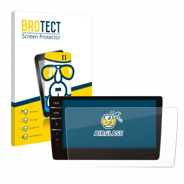 Parte frontale di una confezione del prodotto con il logo del marchio BROTECT. Accanto è raffigurato il dispositivo Volkswagen