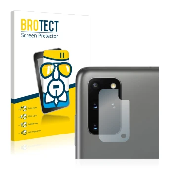 Parte frontale di una confezione del prodotto con il logo del marchio BROTECT. Accanto è raffigurato il dispositivo Samsung Ga