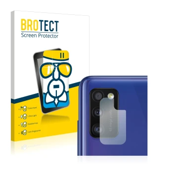 Parte frontale di una confezione del prodotto con il logo del marchio BROTECT. Accanto è raffigurato il dispositivo Samsung Ga