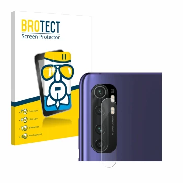 Parte frontale di una confezione del prodotto con il logo del marchio BROTECT. Accanto è raffigurato il dispositivo Xiaomi Mi 