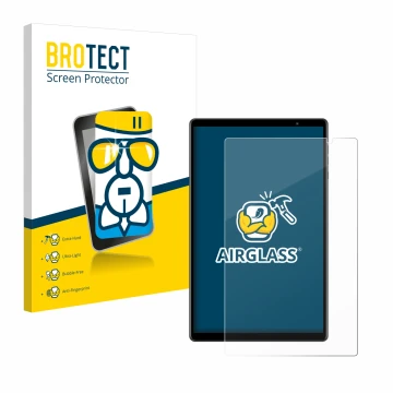 Parte frontale di una confezione del prodotto con il logo del marchio BROTECT. Accanto è raffigurato il dispositivo Teclast P1