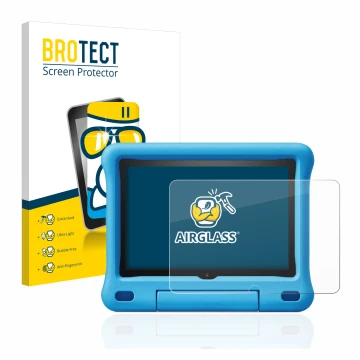Parte frontale di una confezione del prodotto con il logo del marchio BROTECT. Accanto è raffigurato il dispositivo Amazon Fir