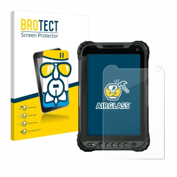 Parte frontale di una confezione del prodotto con il logo del marchio BROTECT. Accanto è raffigurato il dispositivo UniStrong 