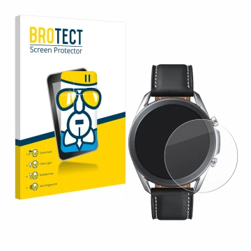 Parte frontale di una confezione del prodotto con il logo del marchio BROTECT. Accanto è raffigurato il dispositivo Samsung Ga