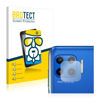 Parte frontale di una confezione del prodotto con il logo del marchio BROTECT. Accanto è raffigurato il dispositivo Motorola M