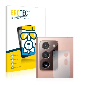 Parte frontale di una confezione del prodotto con il logo del marchio BROTECT. Accanto è raffigurato il dispositivo Samsung Ga