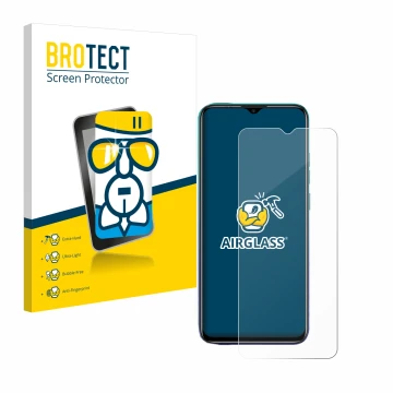 Parte frontale di una confezione del prodotto con il logo del marchio BROTECT. Accanto è raffigurato il dispositivo Ulefone No