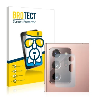 Parte frontale di una confezione del prodotto con il logo del marchio BROTECT. Accanto è raffigurato il dispositivo Samsung Ga