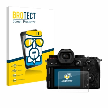 Parte frontale di una confezione del prodotto con il logo del marchio BROTECT. Accanto è raffigurato il dispositivo Panasonic 