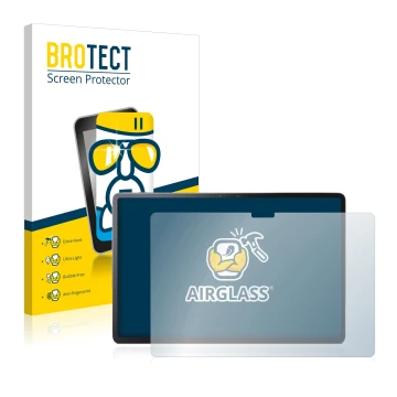 Parte frontale di una confezione del prodotto con il logo del marchio BROTECT. Accanto è raffigurato il dispositivo Lenovo Tab