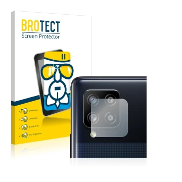 Parte frontale di una confezione del prodotto con il logo del marchio BROTECT. Accanto è raffigurato il dispositivo Samsung Ga