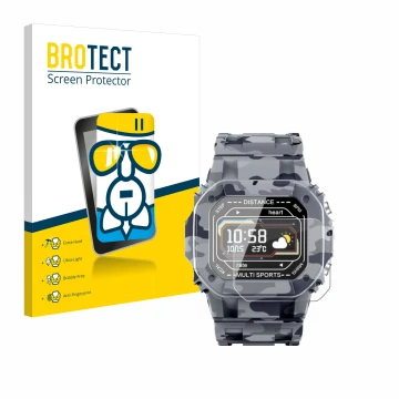 Parte frontale di una confezione del prodotto con il logo del marchio BROTECT. Accanto è raffigurato il dispositivo JAY-tech S