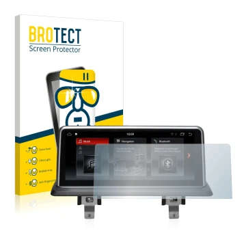 Parte frontale di una confezione del prodotto con il logo del marchio BROTECT. Accanto è raffigurato il dispositivo BMW 1 E88 