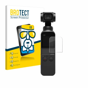 Parte frontale di una confezione del prodotto con il logo del marchio BROTECT. Accanto è raffigurato il dispositivo DJI Osmo P