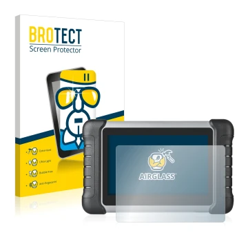 Parte frontale di una confezione del prodotto con il logo del marchio BROTECT. Accanto è raffigurato il dispositivo Autel Maxi