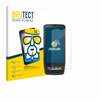 Parte frontale di una confezione del prodotto con il logo del marchio BROTECT. Accanto è raffigurato il dispositivo Casio IT-G