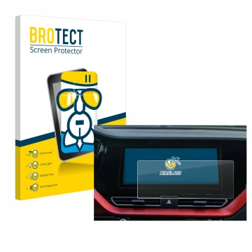 Parte frontale di una confezione del prodotto con il logo del marchio BROTECT. Accanto è raffigurato il dispositivo Kia E-Niro
