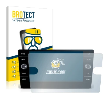 Parte frontale di una confezione del prodotto con il logo del marchio BROTECT. Accanto è raffigurato il dispositivo Volkswagen