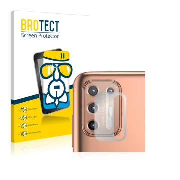 Parte frontale di una confezione del prodotto con il logo del marchio BROTECT. Accanto è raffigurato il dispositivo Motorola M