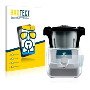 Parte frontale di una confezione del prodotto con il logo del marchio BROTECT. Accanto è raffigurato il dispositivo SilverCres