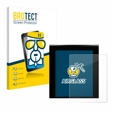 Parte frontale di una confezione del prodotto con il logo del marchio BROTECT. Accanto è raffigurato il dispositivo Renault Me