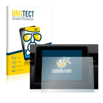 Parte frontale di una confezione del prodotto con il logo del marchio BROTECT. Accanto è raffigurato il dispositivo Renault Zo