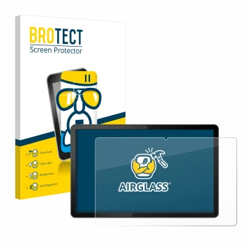Parte frontale di una confezione del prodotto con il logo del marchio BROTECT. Accanto è raffigurato il dispositivo Lenovo Tab